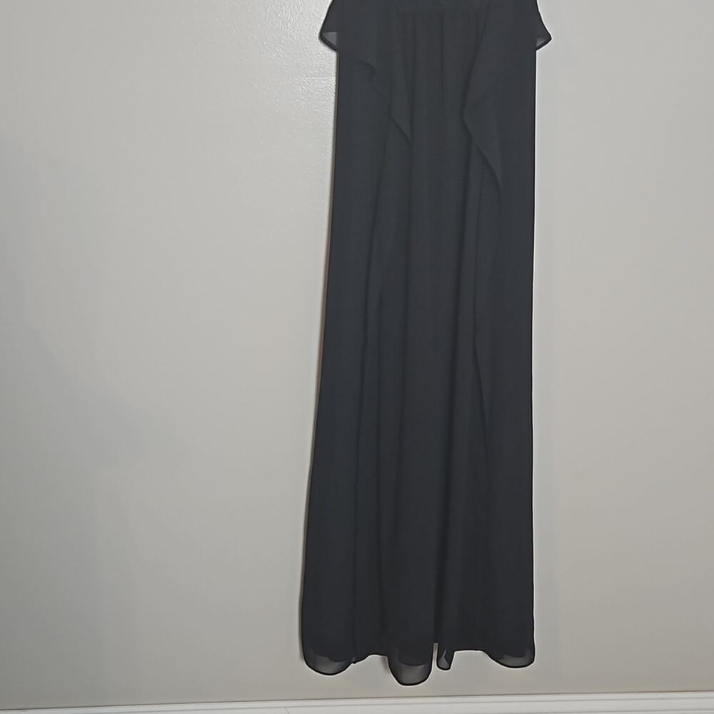 BCBGMAXAZRIA Black Full Length Strappy Gown Sz 0 - Picture 4 of 6